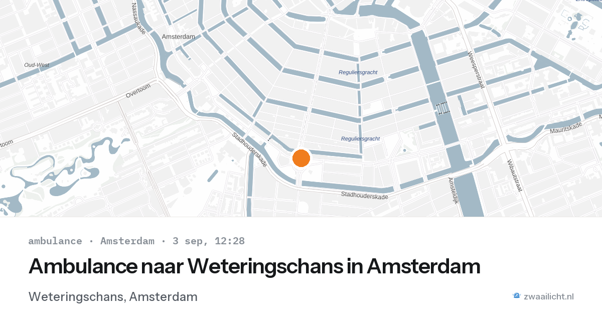 Ambulance naar Weteringschans in Amsterdam — 3 sep 2026