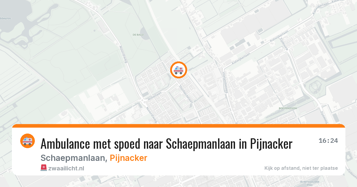 Ambulance met spoed naar Schaepmanlaan in Pijnacker — 3 aug 2026