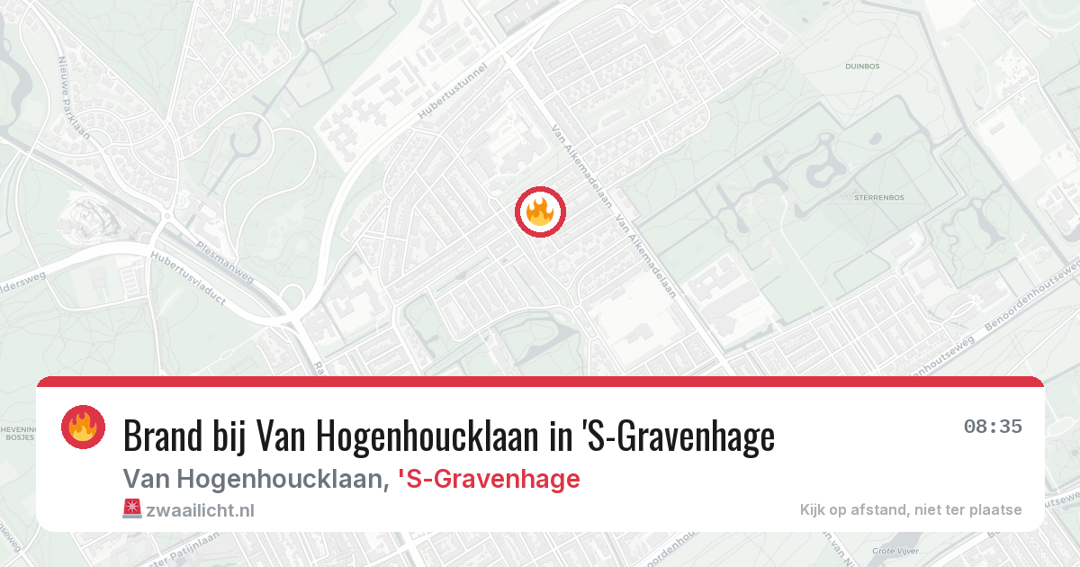 Brand bij Van Hogenhoucklaan in 'S-Gravenhage — 1 apr 2026