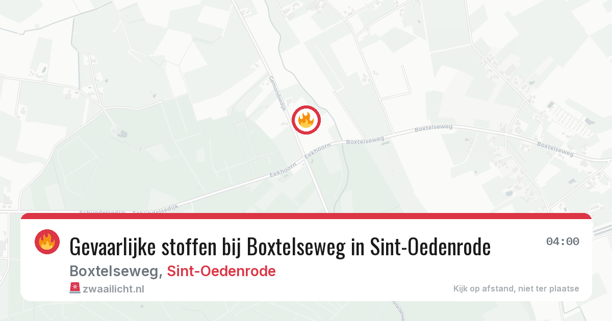 Gevaarlijke stoffen bij Boxtelseweg in Sint-Oedenrode — 28 jun 2026