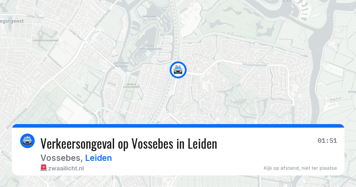 Verkeersongeval op Vossebes in Leiden — 23 apr 2026