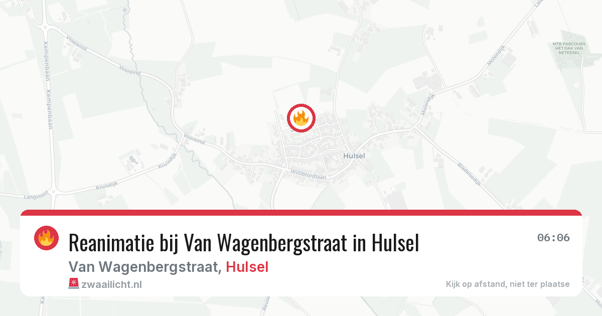 Reanimatie bij Van Wagenbergstraat in Hulsel — 19 jun 2026