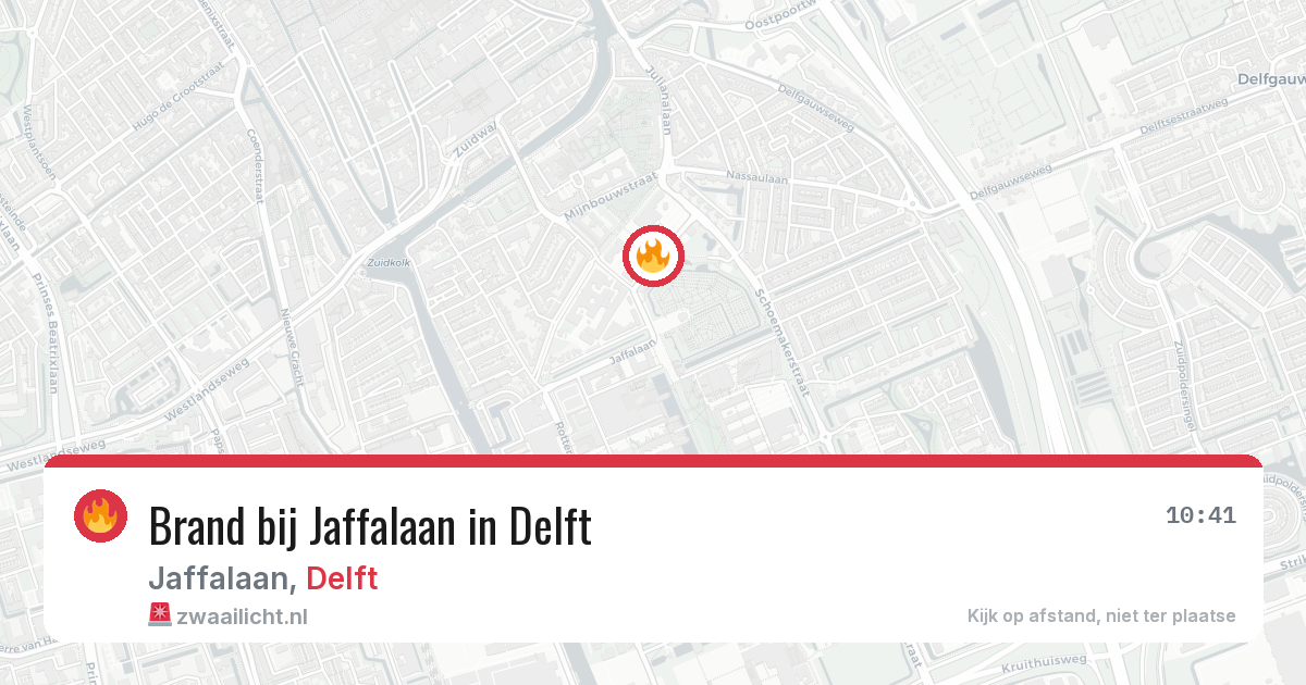 Brand bij Jaffalaan in Delft — 17 jun 2026