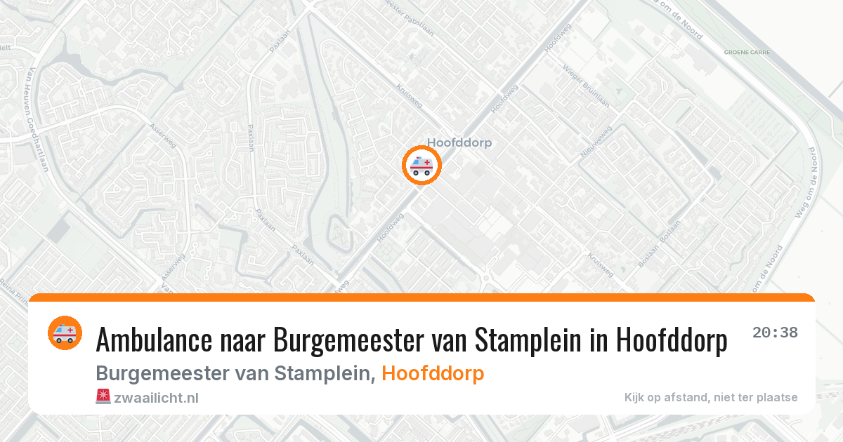Ambulance naar Burgemeester van Stamplein in Hoofddorp — 13 jul 2026