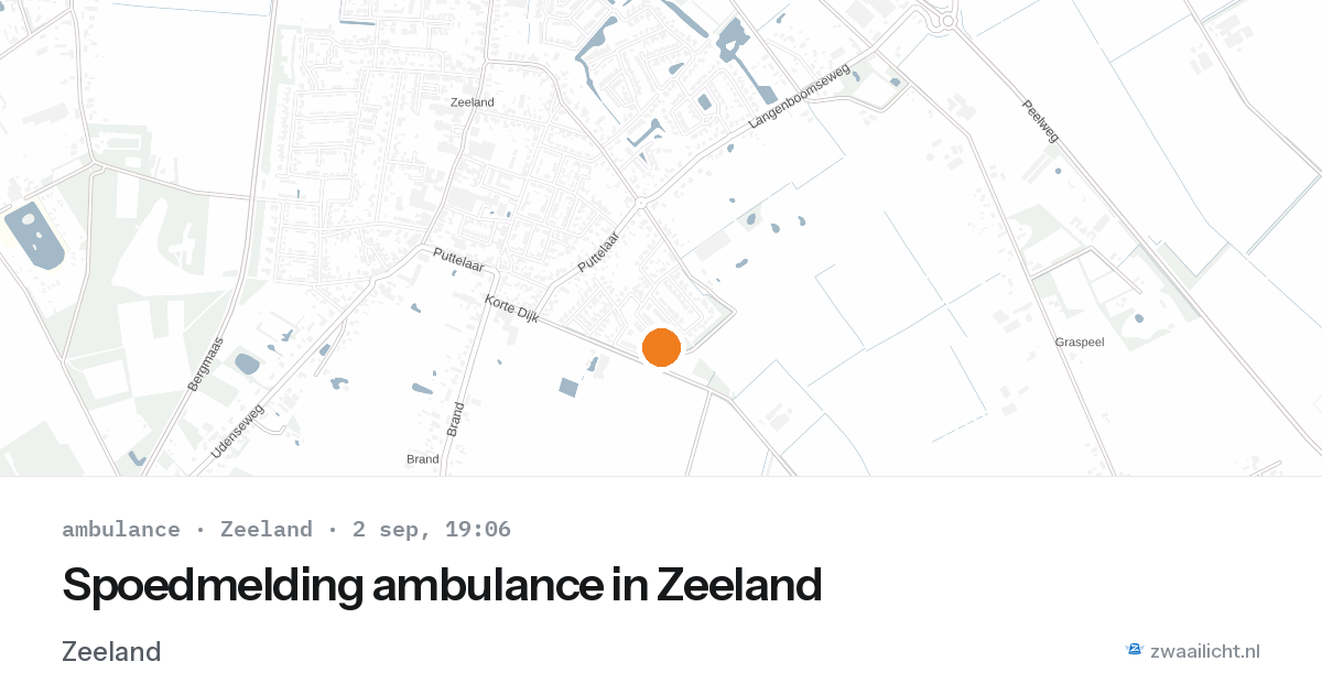 Spoedmelding ambulance in Zeeland — 2 sep 2026