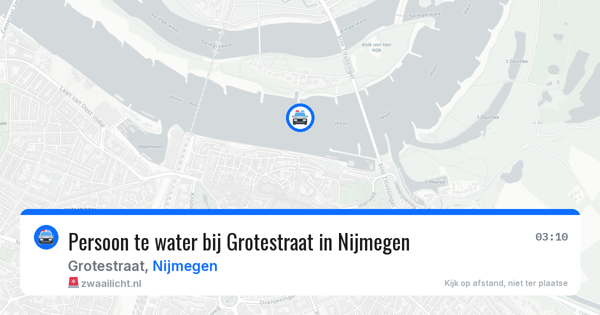 Persoon te water bij Grotestraat in Nijmegen — 25 jul 2026