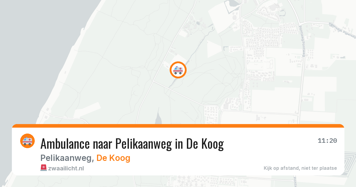 Ambulance naar Pelikaanweg in De Koog — 11 jun 2026