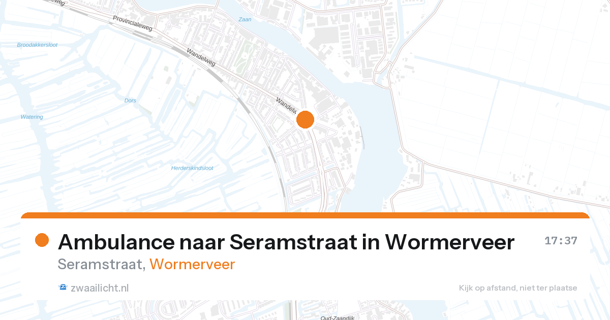 Ambulance naar Seramstraat in Wormerveer — 25 mei 2026