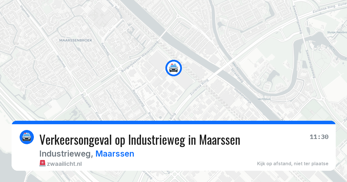 Verkeersongeval op Industrieweg in Maarssen — 8 aug 2026