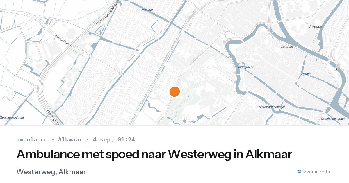 Ambulance met spoed naar Westerweg in Alkmaar — 3 sep 2026