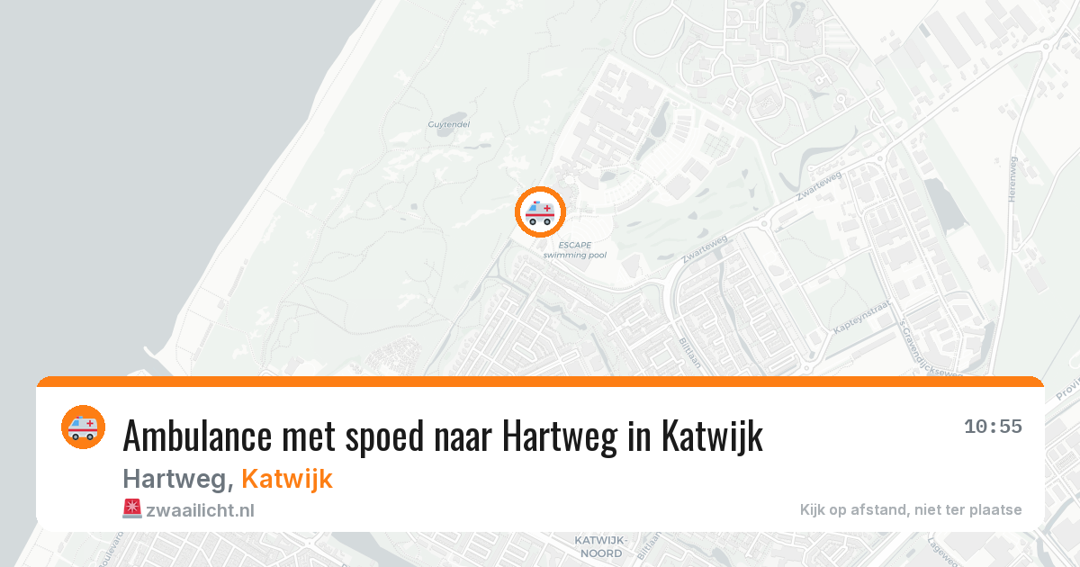 Ambulance met spoed naar Hartweg in Katwijk — 25 jun 2026