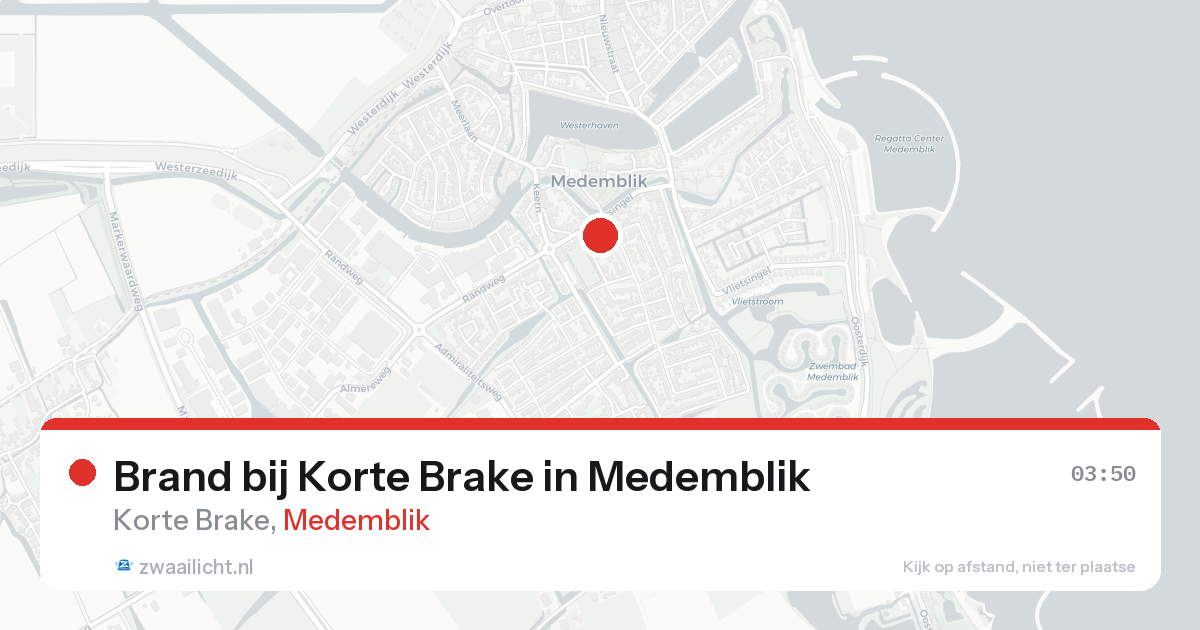 Brand bij Korte Brake in Medemblik — 20 aug 2026