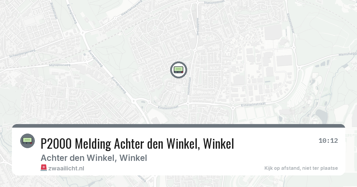 P2000 Melding Achter den Winkel, Winkel — 22 jun 2026