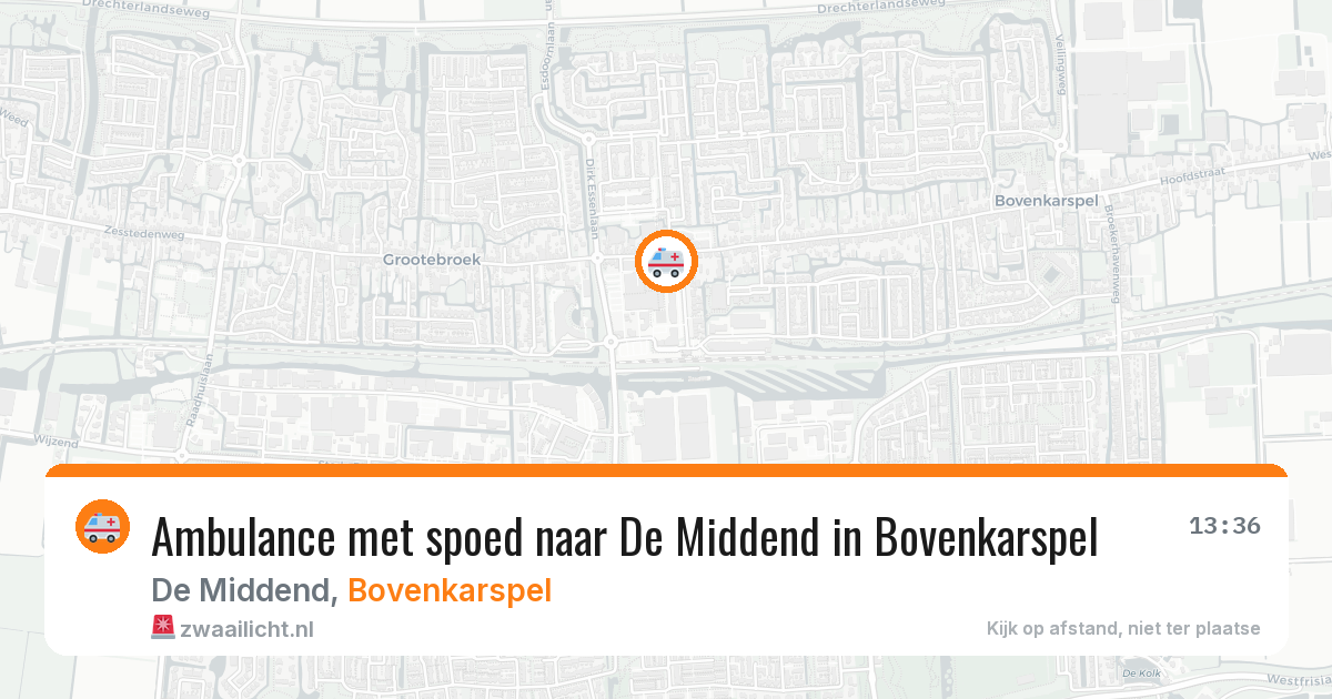 Ambulance met spoed naar De Middend in Bovenkarspel — 11 mei 2026