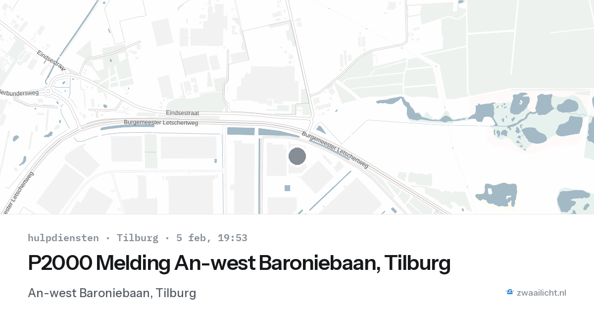 P2000 Melding An-west Baroniebaan, Tilburg — 5 feb 2026