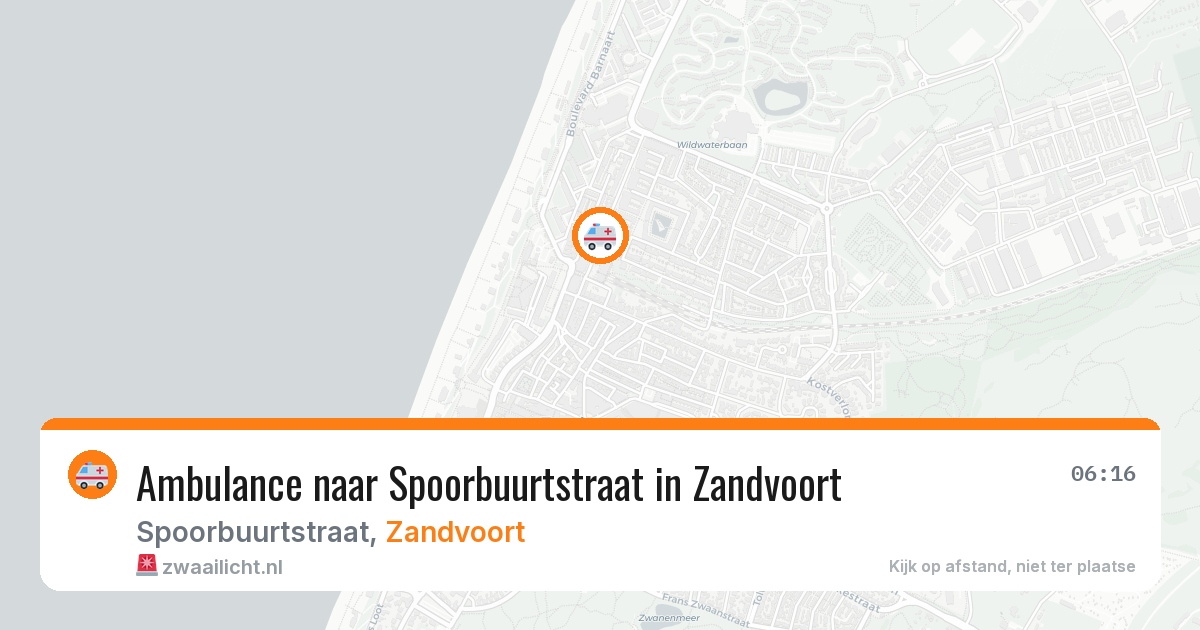 Ambulance naar Spoorbuurtstraat in Zandvoort — 6 jun 2026