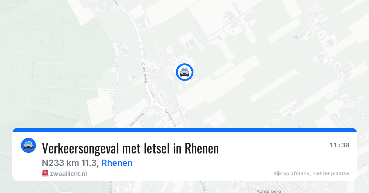 Verkeersongeval met letsel in Rhenen — 20 jun 2026