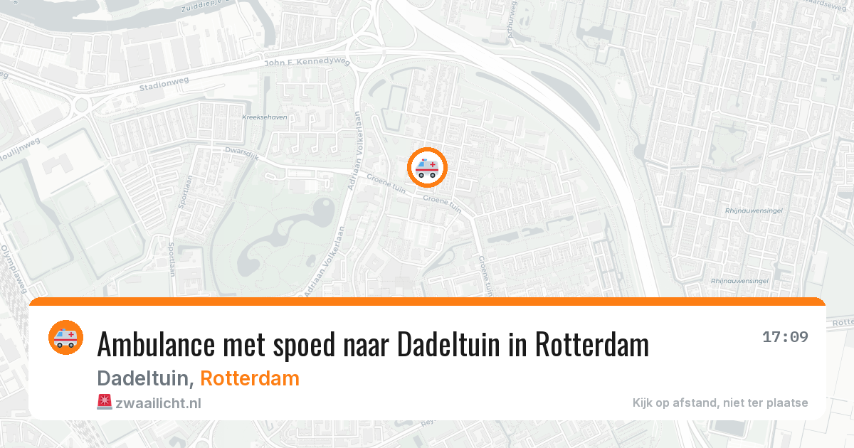 Ambulance met spoed naar Dadeltuin in Rotterdam — 19 jun 2026