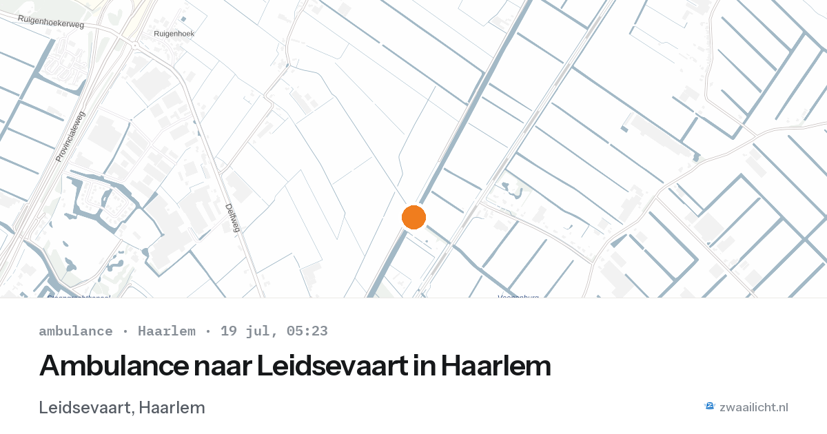 Ambulance naar Leidsevaart in Haarlem — 19 jul 2026
