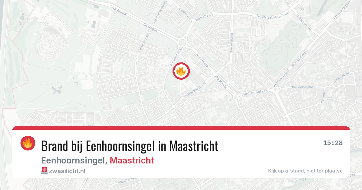 Brand bij Eenhoornsingel in Maastricht — 22 mrt 2026