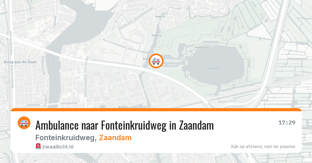 Ambulance naar Fonteinkruidweg in Zaandam — 8 aug 2026