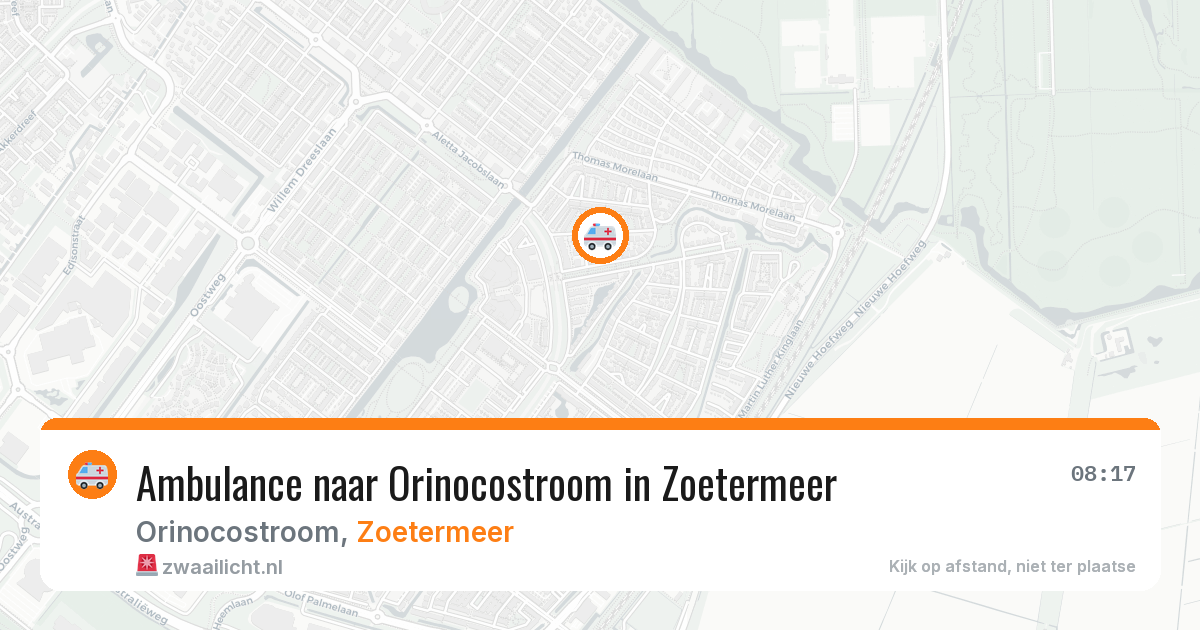 Ambulance naar Orinocostroom in Zoetermeer — 30 jun 2026