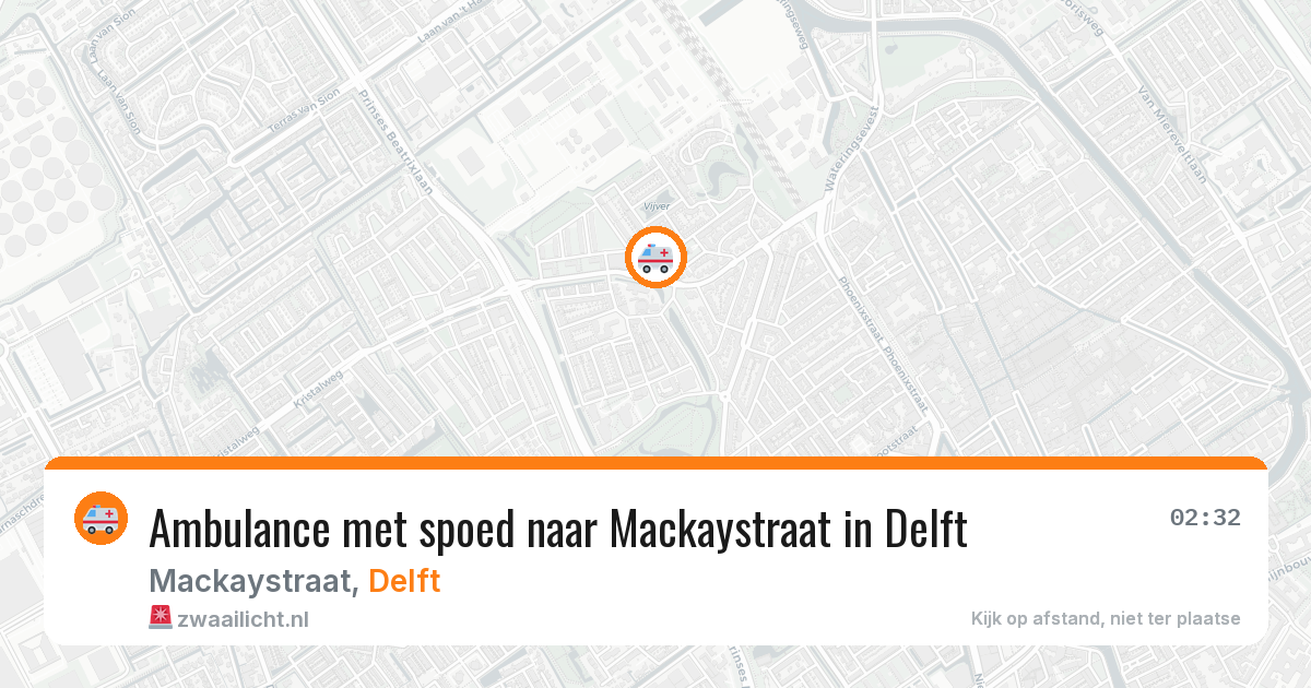 Ambulance met spoed naar Mackaystraat in Delft — 21 apr 2026
