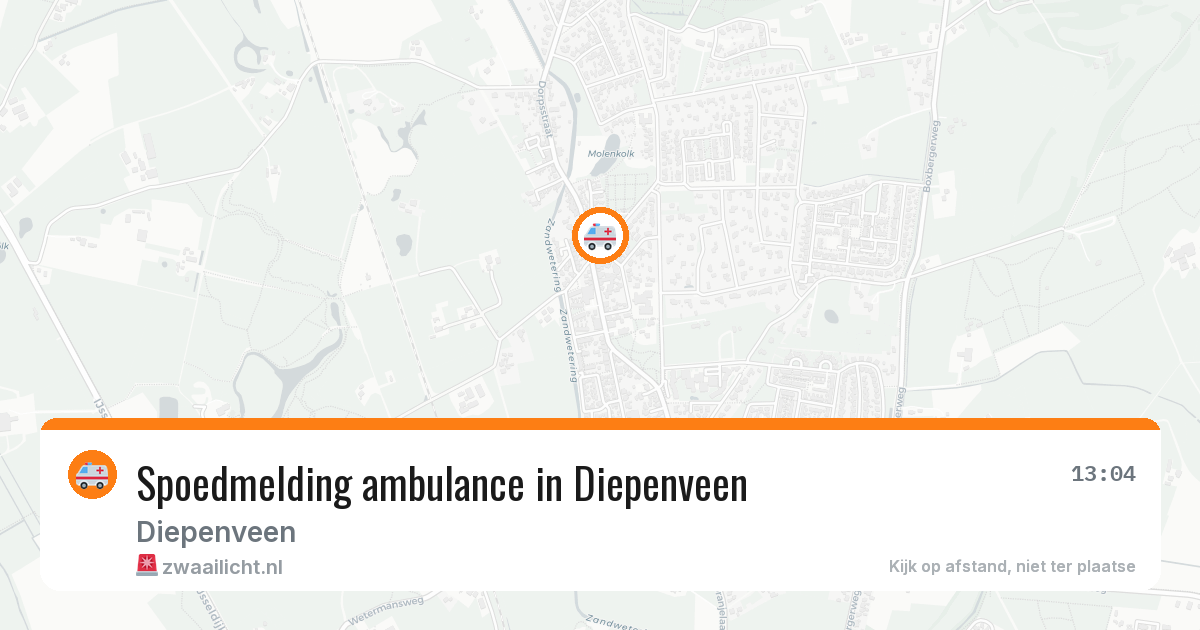 Spoedmelding ambulance in Diepenveen — 22 jun 2026