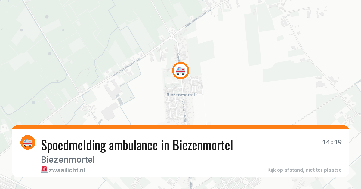Spoedmelding ambulance in Biezenmortel — 24 mrt 2026
