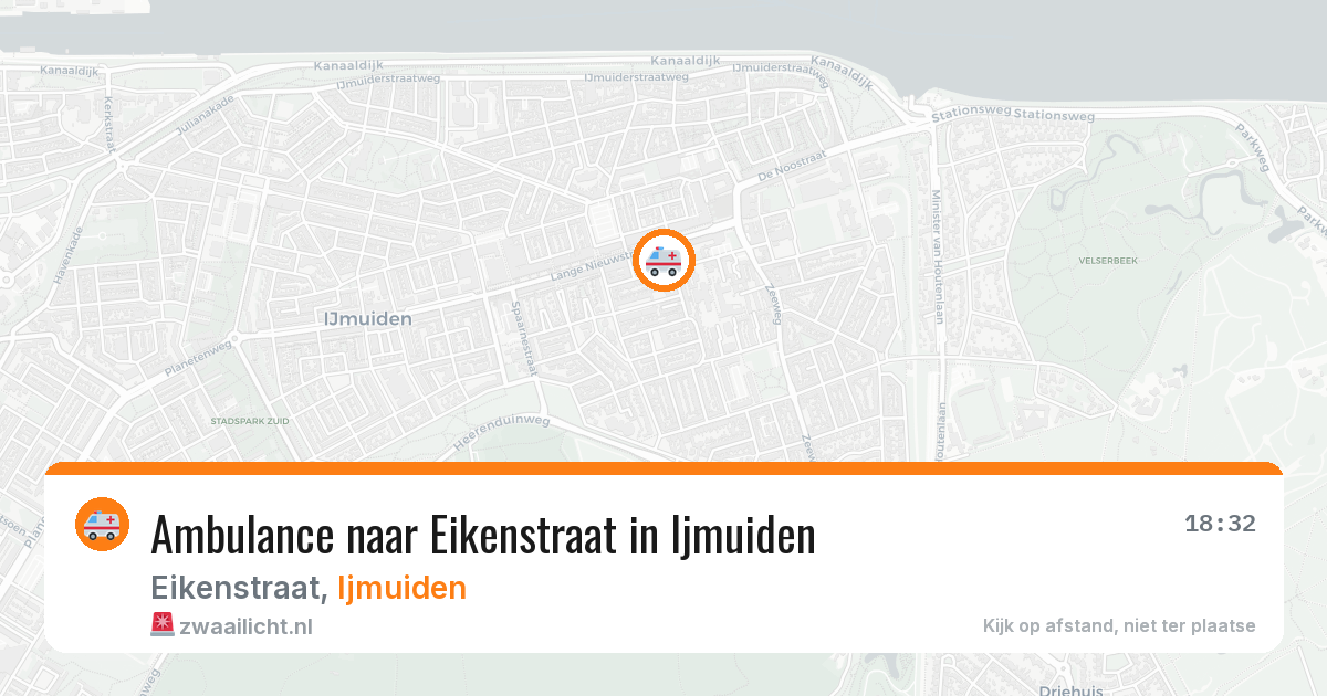 Ambulance naar Eikenstraat in Ijmuiden — 29 jul 2026