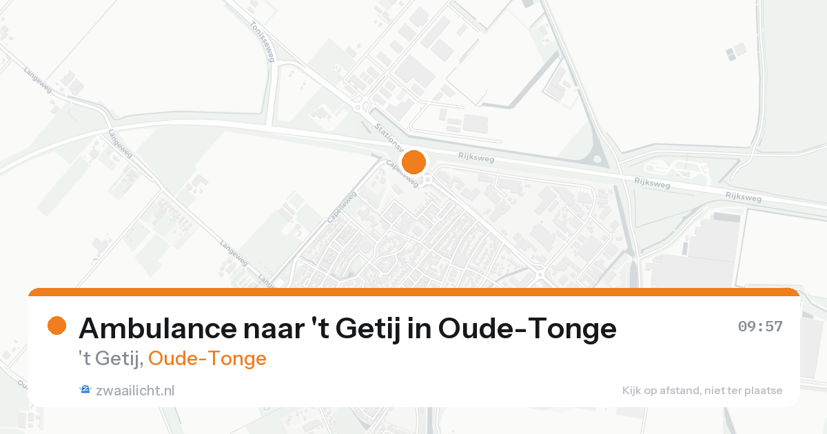 Ambulance naar 't Getij in Oude-Tonge — 27 mei 2026