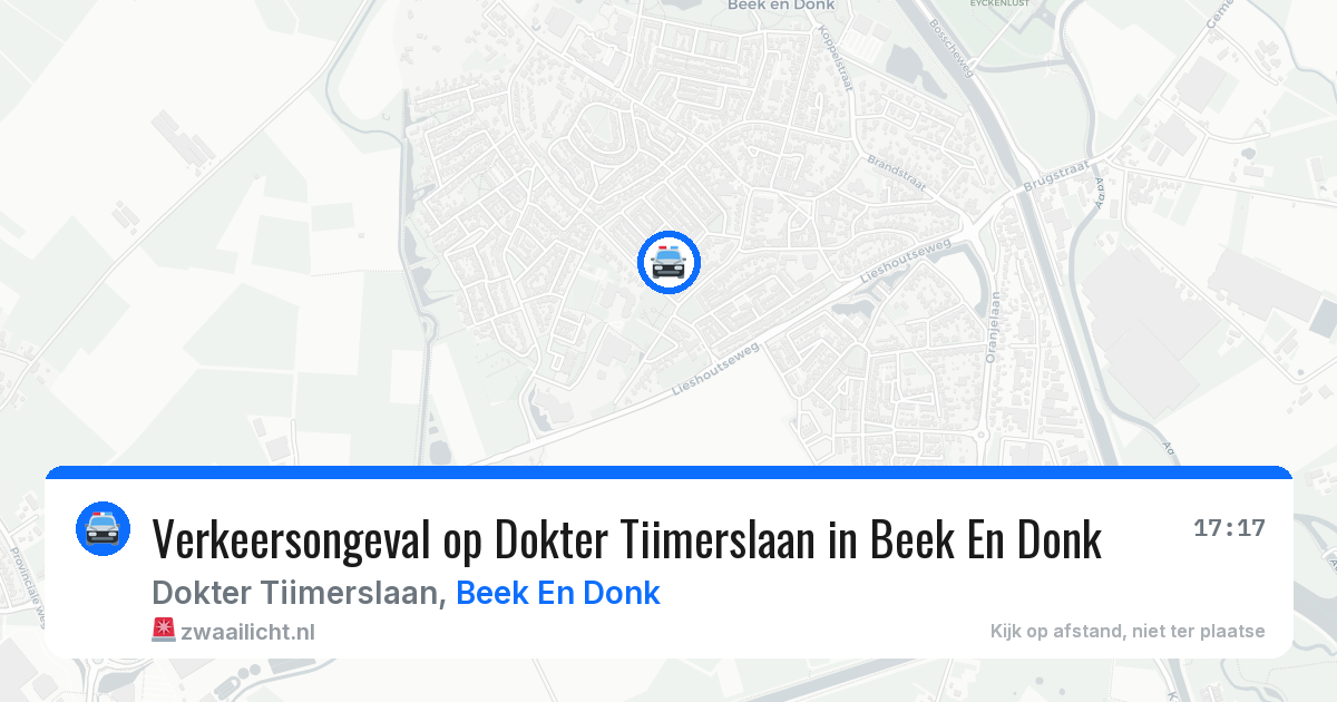 Verkeersongeval op Dokter Tiimerslaan in Beek En Donk — 6 jul 2026