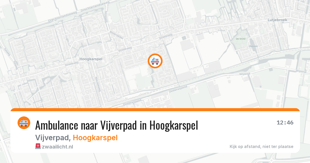 Ambulance naar Vijverpad in Hoogkarspel — 7 aug 2026