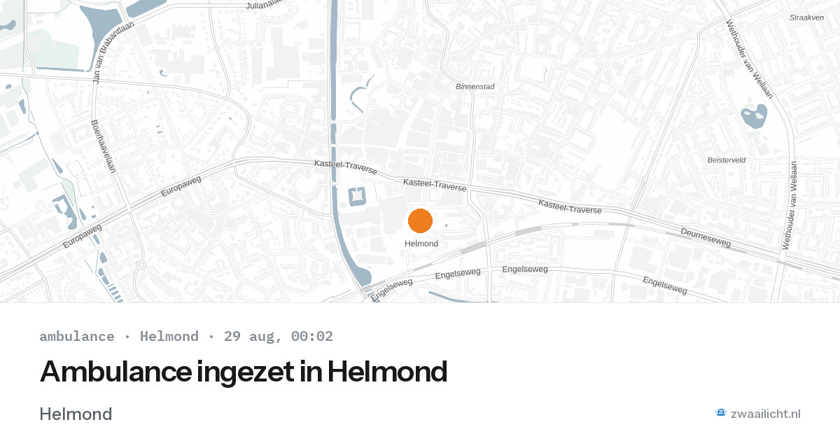 Ambulance ingezet in Helmond — 28 aug 2026