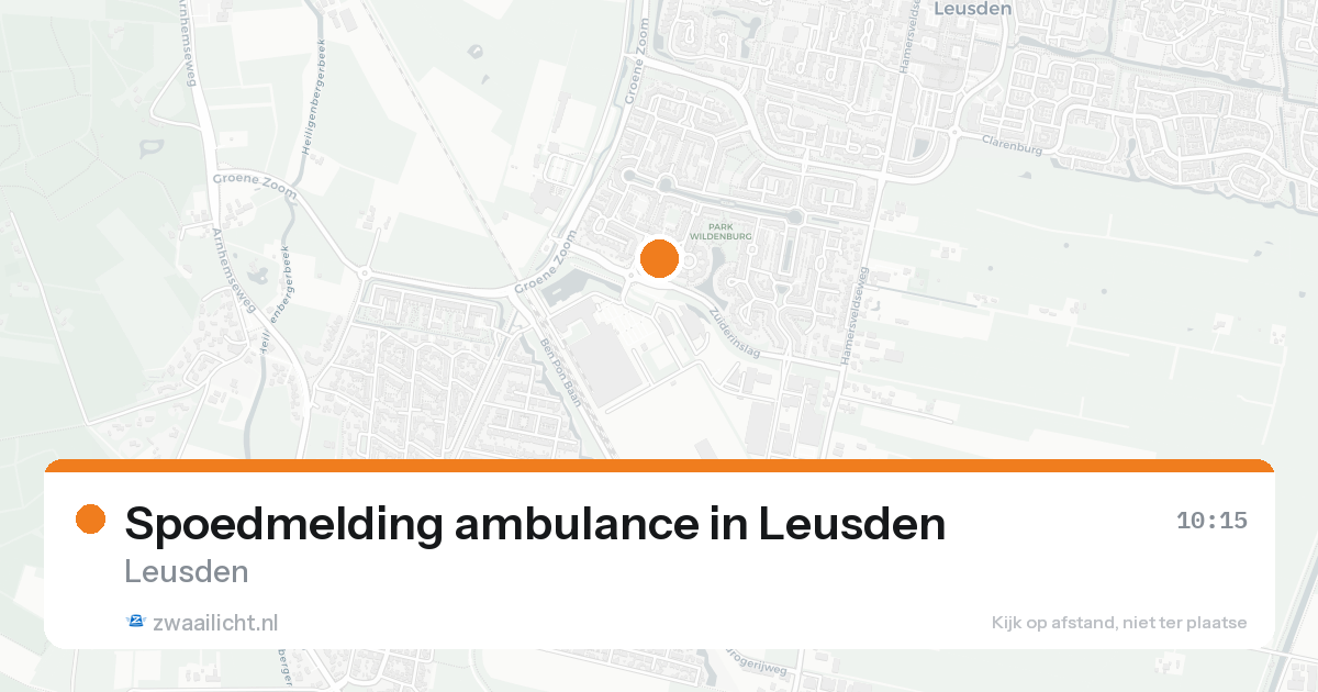 Spoedmelding ambulance in Leusden — 15 aug 2026