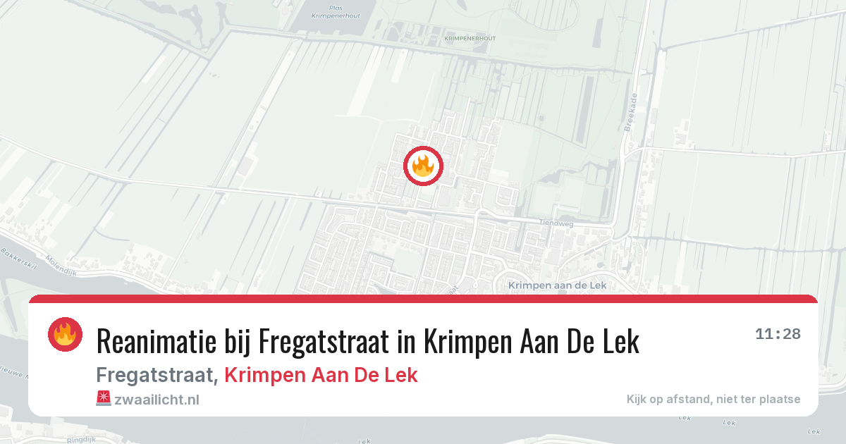 Reanimatie bij Fregatstraat in Krimpen Aan De Lek — 15 mrt 2026
