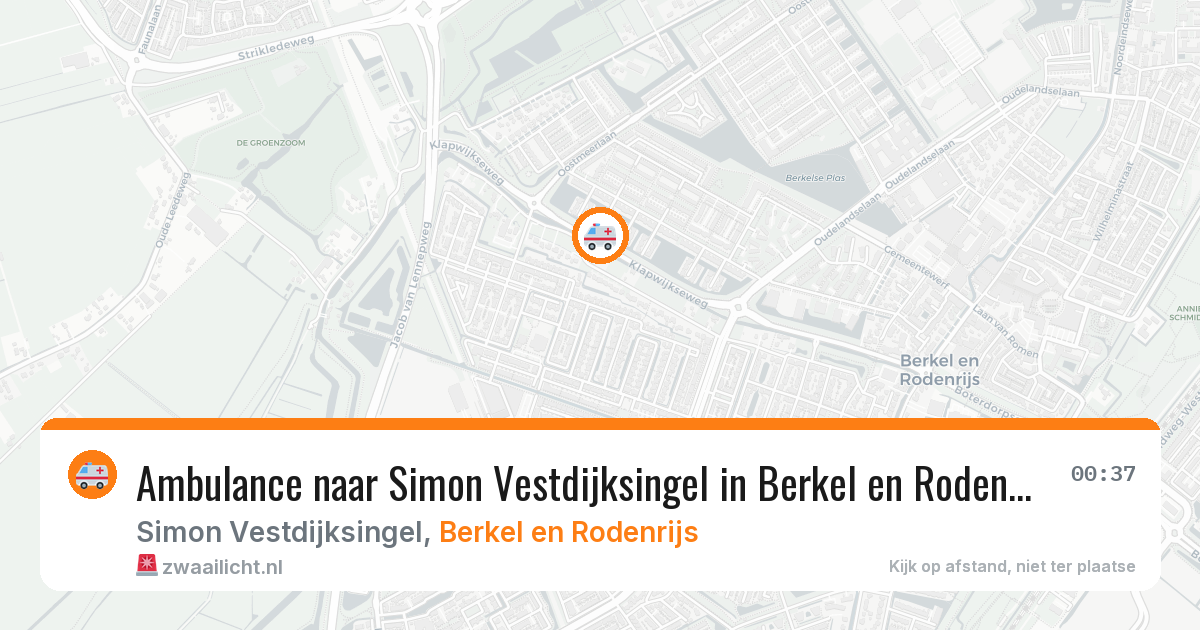 Ambulance naar Simon Vestdijksingel in Berkel en Rodenrijs — 17 mei 2026