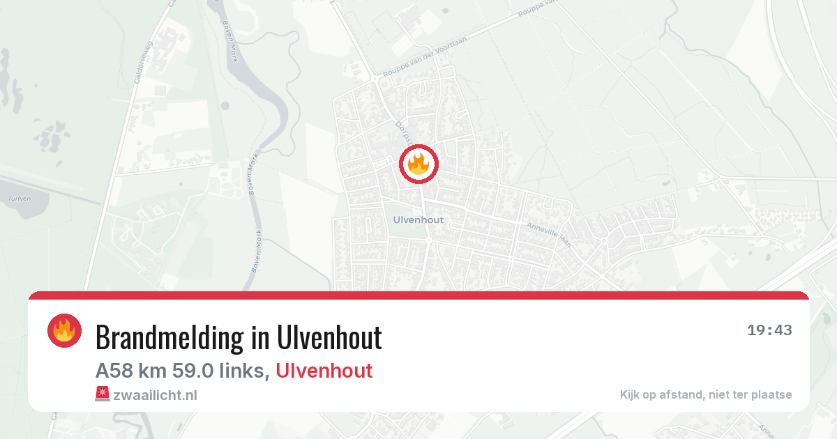 Brandmelding in Ulvenhout — 22 apr 2026