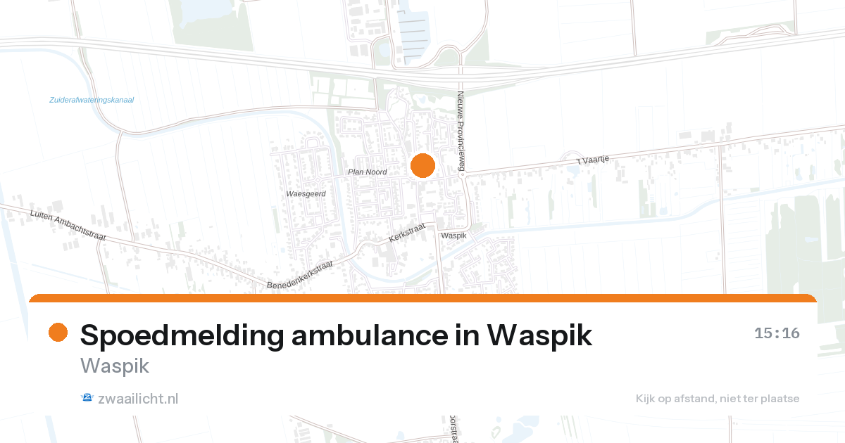 Spoedmelding ambulance in Waspik — 26 jun 2026