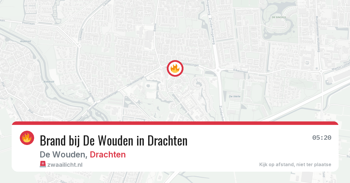 Brand bij De Wouden in Drachten — 8 mei 2026