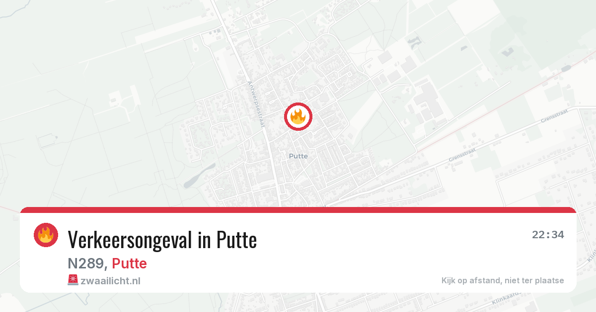 Verkeersongeval in Putte — 3 mei 2026