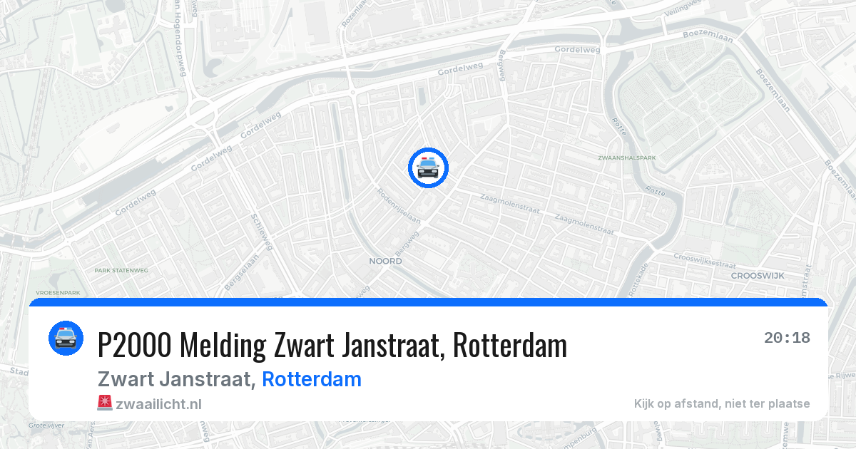 P2000 Melding Zwart Janstraat, Rotterdam — 13 apr 2026