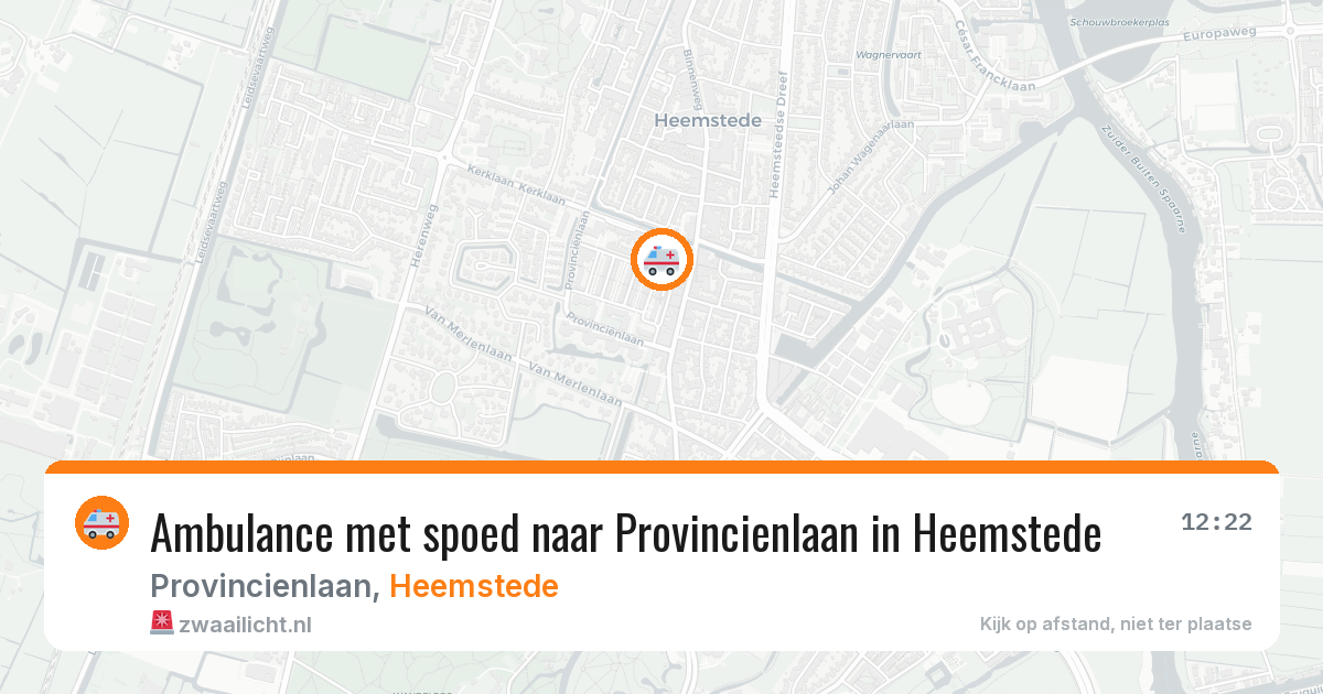 Ambulance met spoed naar Provincienlaan in Heemstede — 7 apr 2026