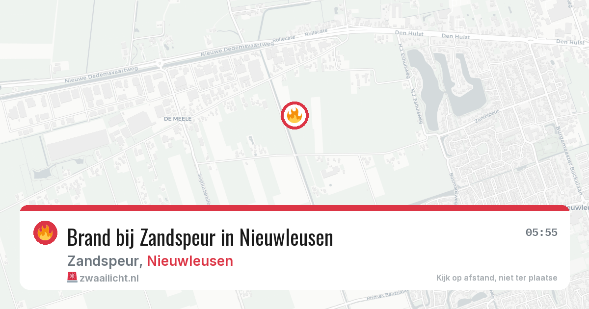 Brand bij Zandspeur in Nieuwleusen — 27 apr 2026