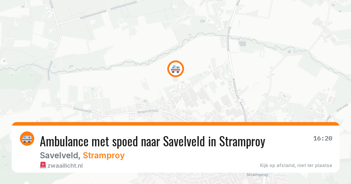 Ambulance met spoed naar Savelveld in Stramproy — 21 apr 2026
