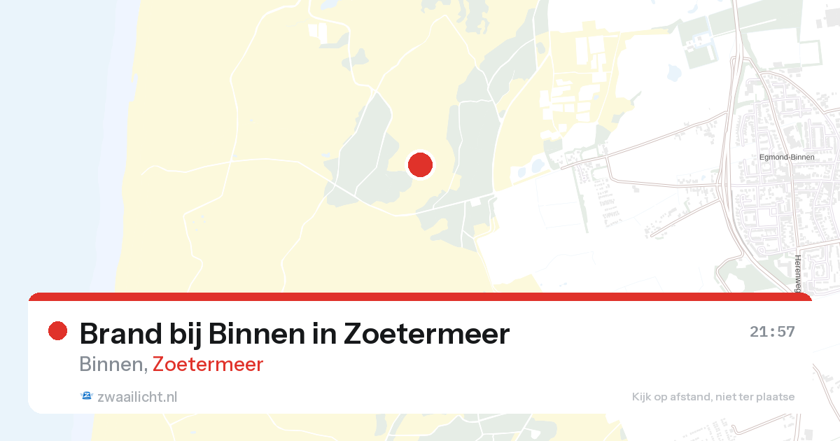 Brand bij Binnen in Zoetermeer — 28 aug 2026