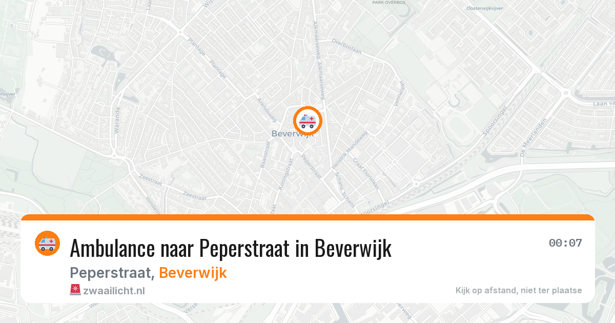 Ambulance naar Peperstraat in Beverwijk — 1 aug 2026