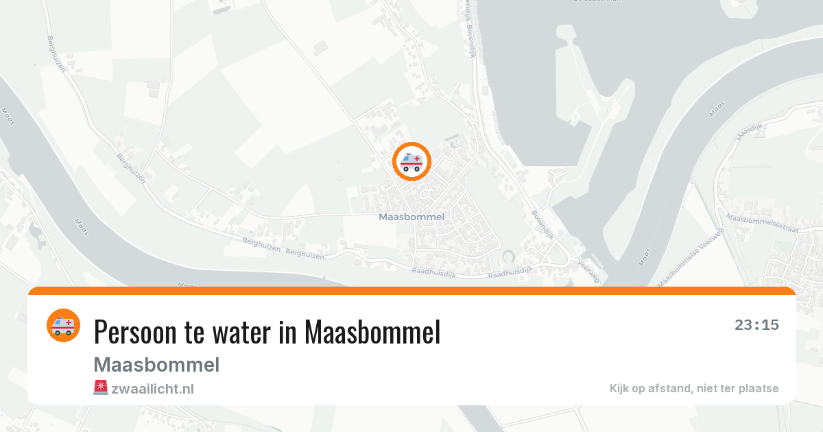 Persoon te water in Maasbommel — 24 mei 2026