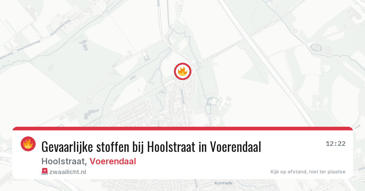 Gevaarlijke stoffen bij Hoolstraat in Voerendaal — 18 jun 2026
