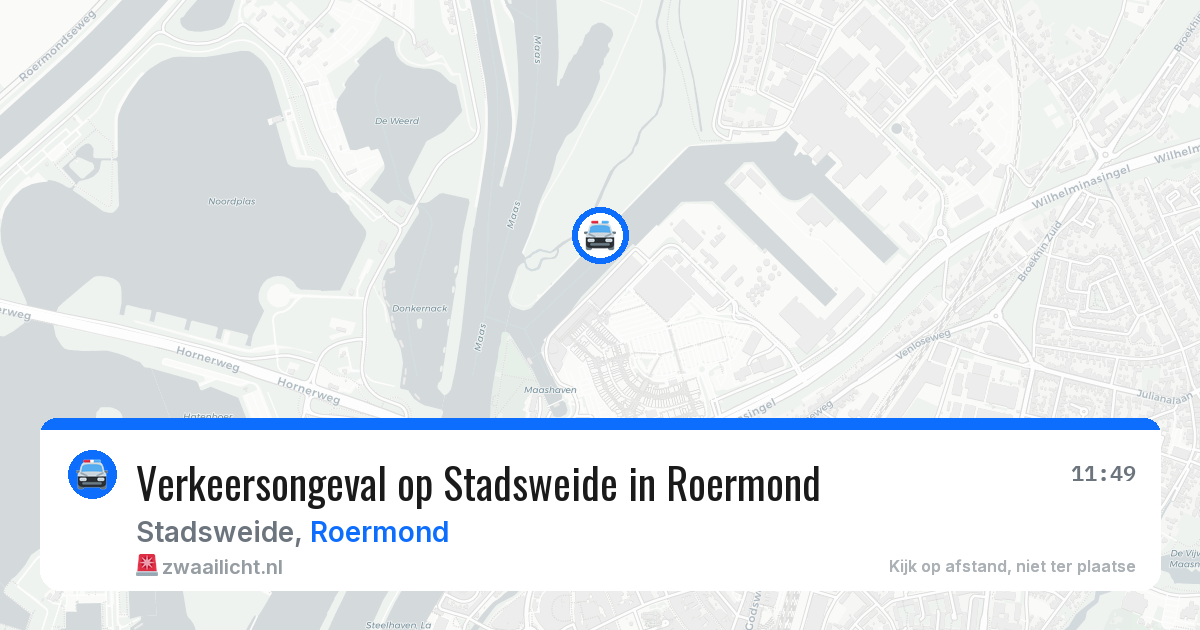 Verkeersongeval op Stadsweide in Roermond — 9 apr 2026